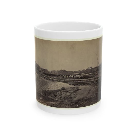 Railroad Construction On The City Point And Army Railroad Line (U.S. Civil War) White Coffee Mug