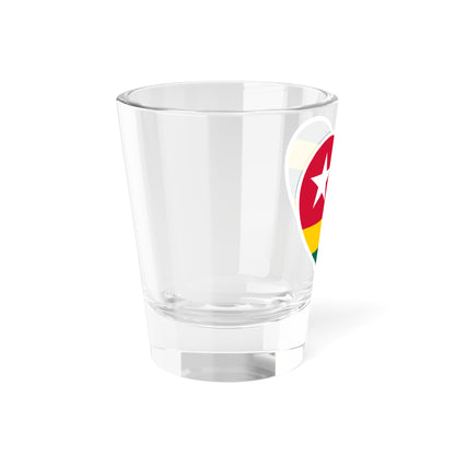 Togo flag heart white (Togo) Shot Glass 1.5oz