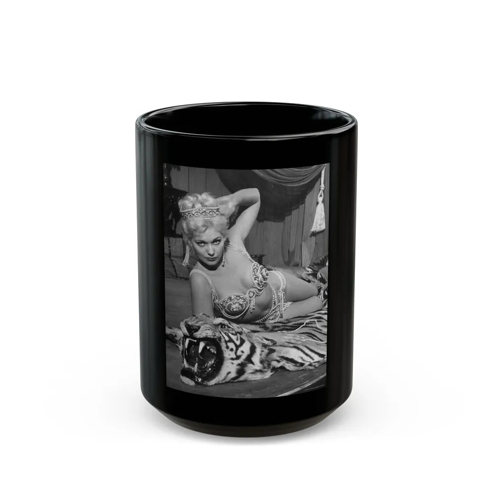 Kim Novak #299 (Vintage Female Icon) Black Coffee Mug-15oz-Go Mug Yourself