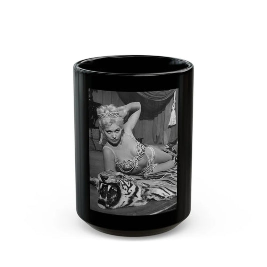 Kim Novak #299 (Vintage Female Icon) Black Coffee Mug-15oz-Go Mug Yourself