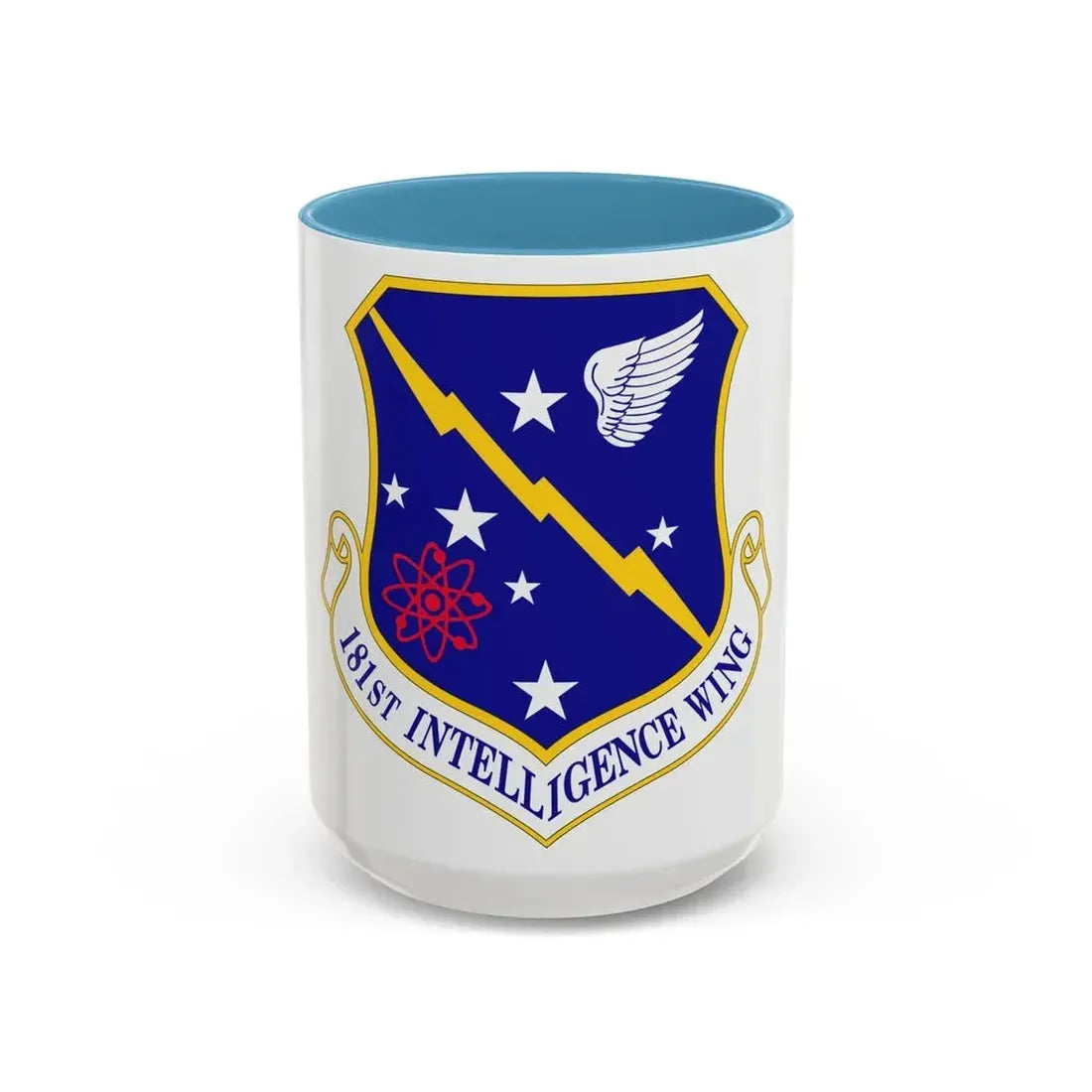 181st Intelligence Wing (U.S. Air Force) Accent Coffee Mug 15oz Light Blue - Go Mug Yourself
