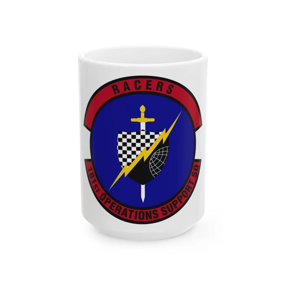 181st Operations Support Squadron (U.S. Air Force) White Coffee Mug-15oz-Go Mug Yourself