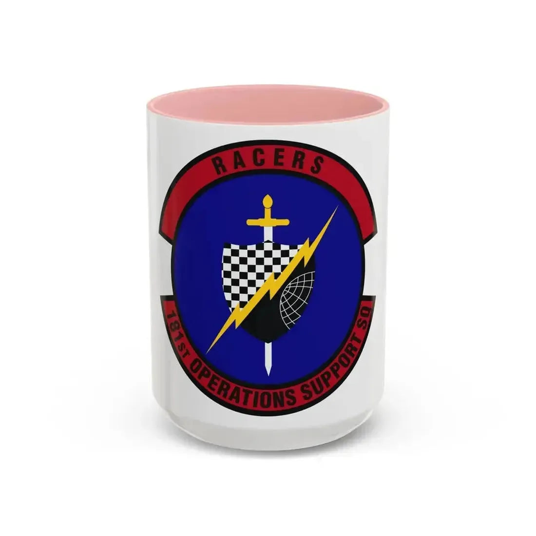 181st Operations Support Squadron (U.S. Air Force) Accent Coffee Mug 15oz Pink - Go Mug Yourself