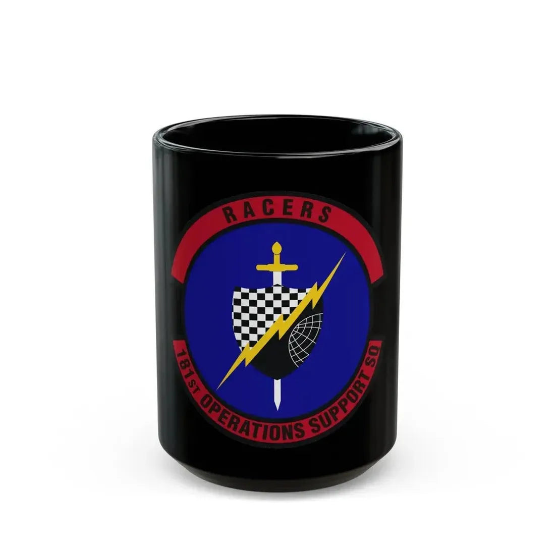 181st Operations Support Squadron (U.S. Air Force) Black Coffee Mug 15oz - Go Mug Yourself