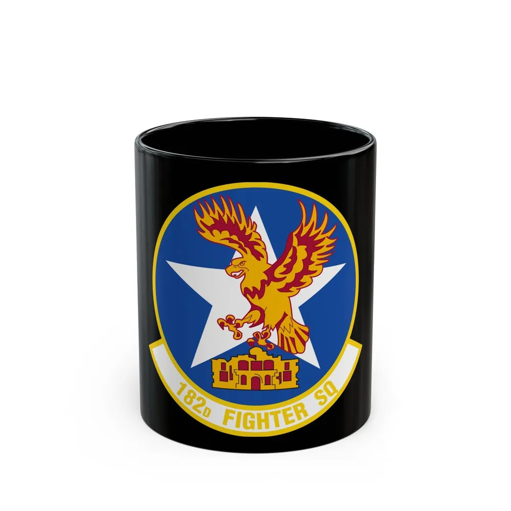 182 Fighter Squadron (U.S. Air Force) Black Coffee Mug-11oz-Go Mug Yourself