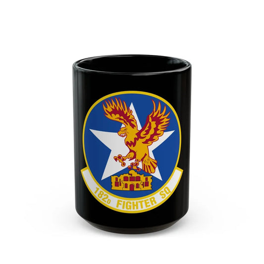 182 Fighter Squadron (U.S. Air Force) Black Coffee Mug-15oz-Go Mug Yourself