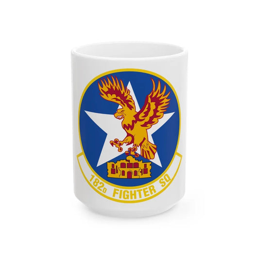 182 Fighter Squadron (U.S. Air Force) White Coffee Mug-15oz-Go Mug Yourself