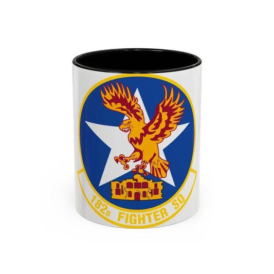 182 Fighter Squadron (U.S. Air Force) Accent Coffee Mug 11oz Black - Go Mug Yourself