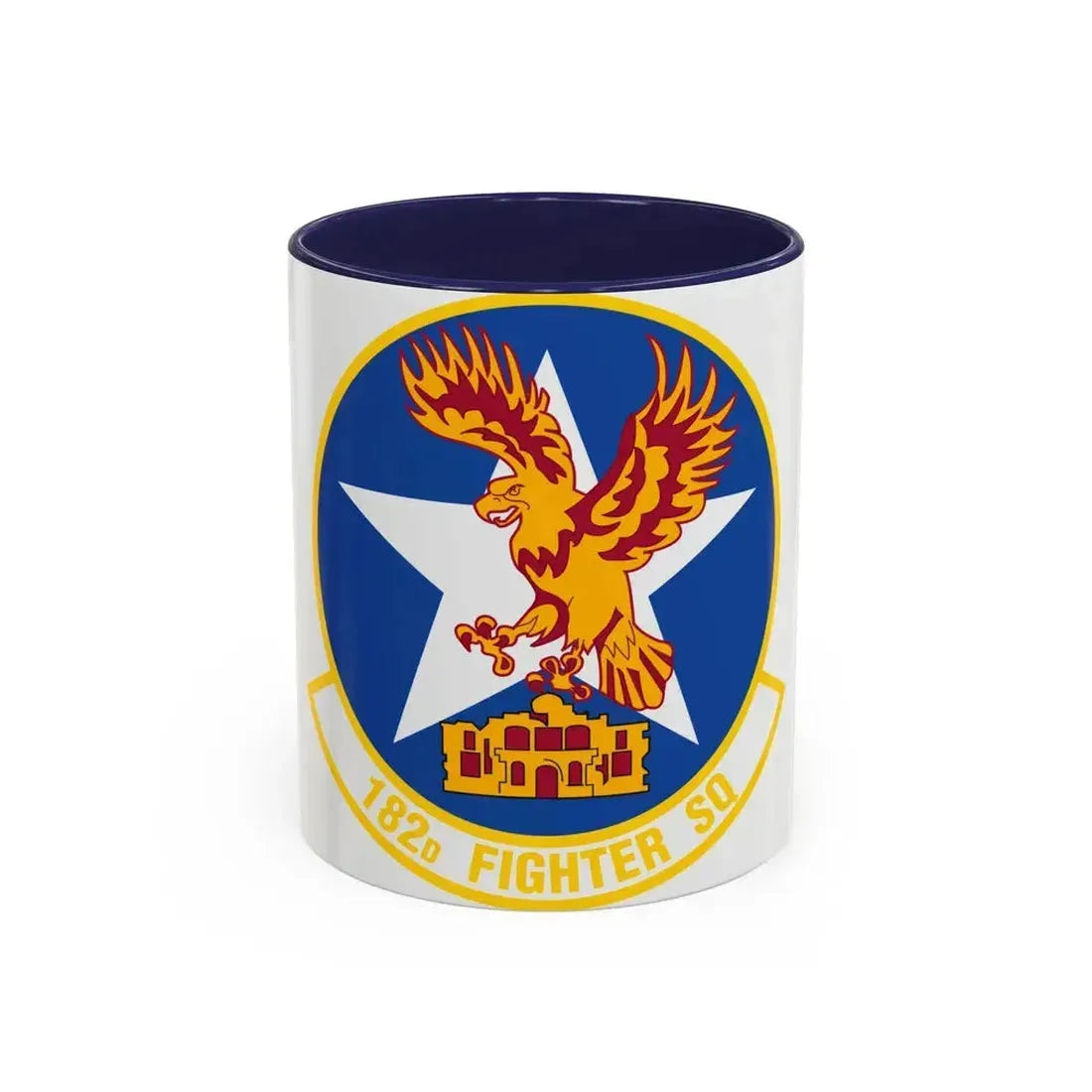 182 Fighter Squadron (U.S. Air Force) Accent Coffee Mug 11oz Navy - Go Mug Yourself