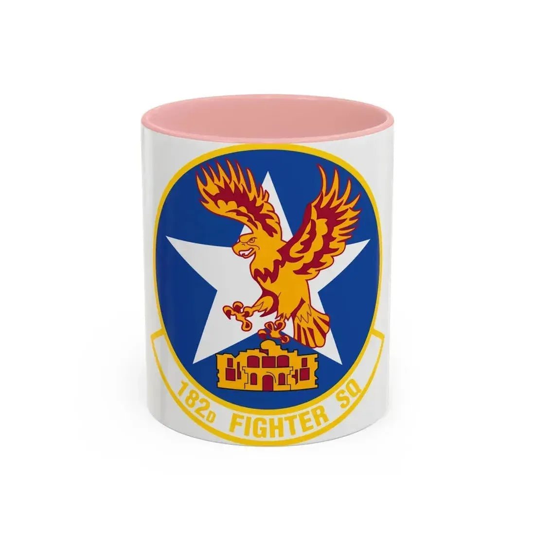182 Fighter Squadron (U.S. Air Force) Accent Coffee Mug 11oz Pink - Go Mug Yourself
