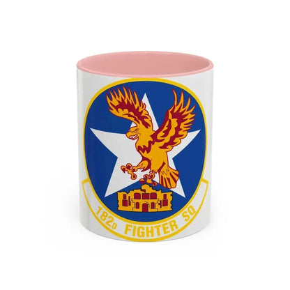 182 Fighter Squadron (U.S. Air Force) Accent Coffee Mug 11oz Pink - Go Mug Yourself