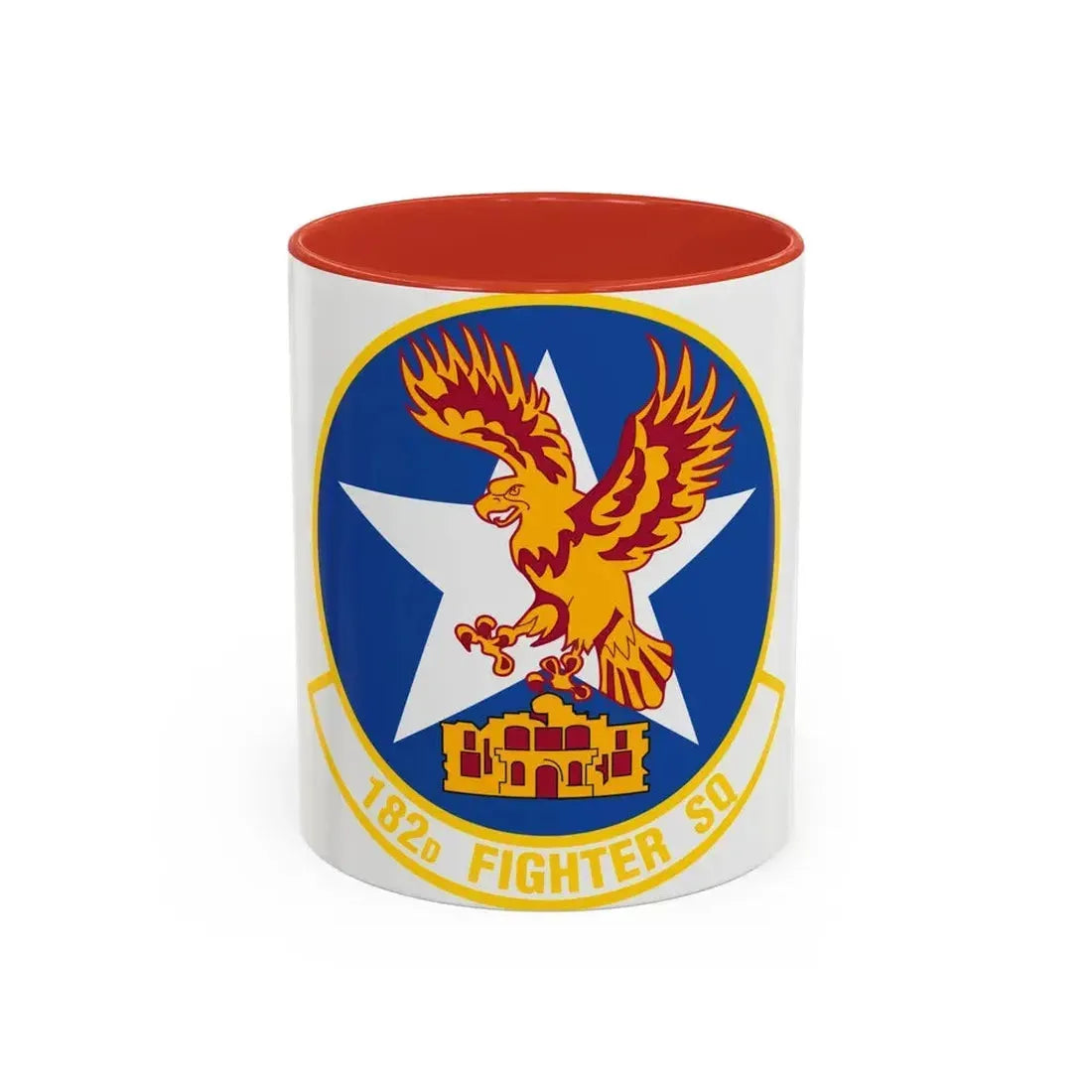 182 Fighter Squadron (U.S. Air Force) Accent Coffee Mug 11oz Red - Go Mug Yourself