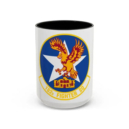 182 Fighter Squadron (U.S. Air Force) Accent Coffee Mug 15oz Black - Go Mug Yourself