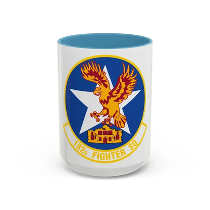 182 Fighter Squadron (U.S. Air Force) Accent Coffee Mug 15oz Light Blue - Go Mug Yourself