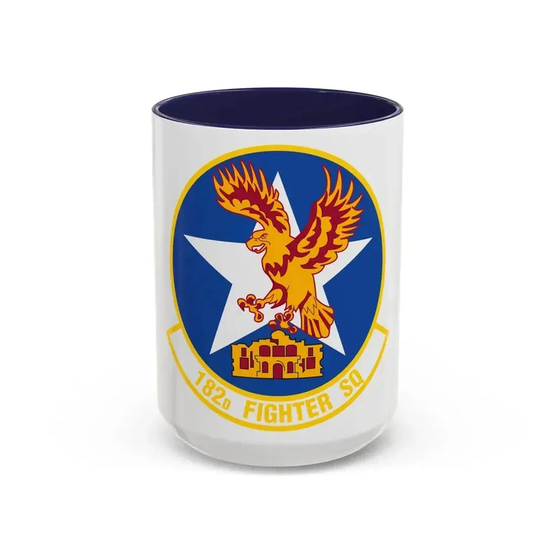 182 Fighter Squadron (U.S. Air Force) Accent Coffee Mug 15oz Navy - Go Mug Yourself