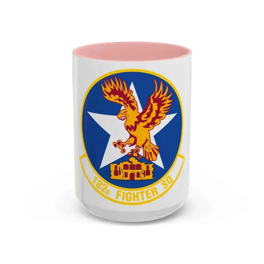 182 Fighter Squadron (U.S. Air Force) Accent Coffee Mug 15oz Pink - Go Mug Yourself