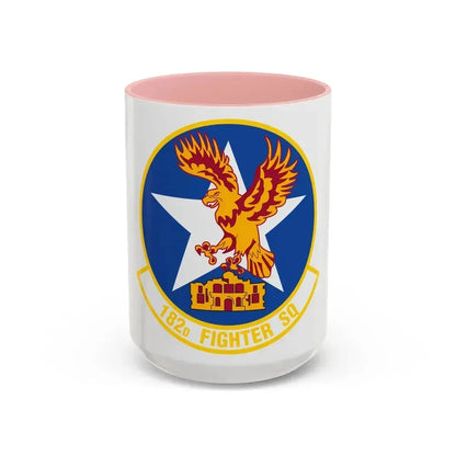 182 Fighter Squadron (U.S. Air Force) Accent Coffee Mug 15oz Pink - Go Mug Yourself