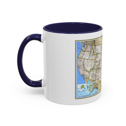 USA - The United States (1993) (Map) Accent Coffee Mug
