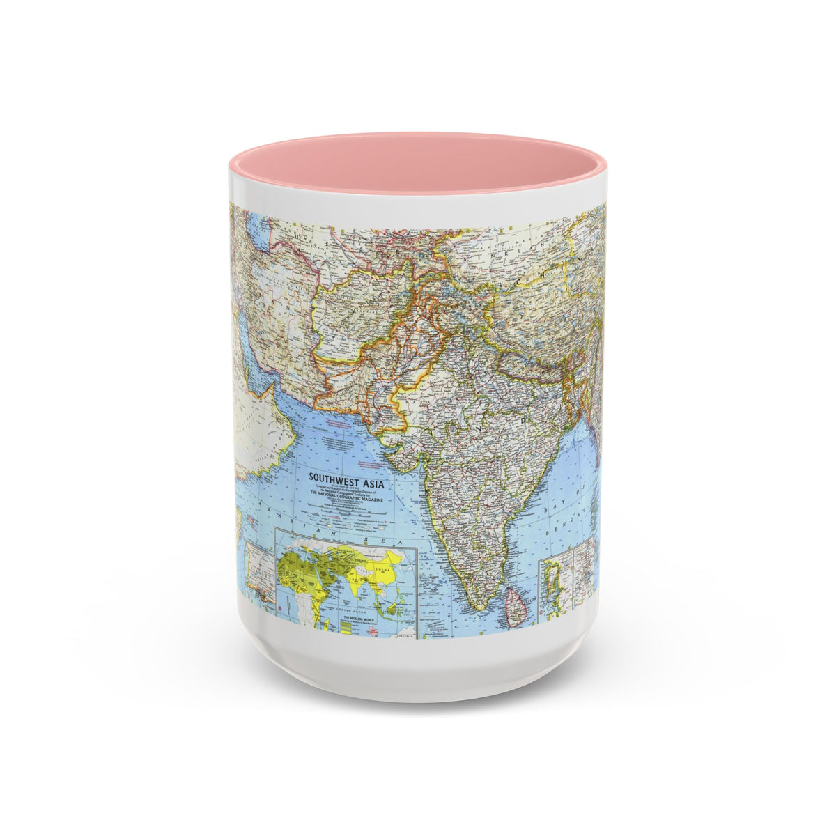Asia - Southwest (1963) (Map) Accent Coffee Mug