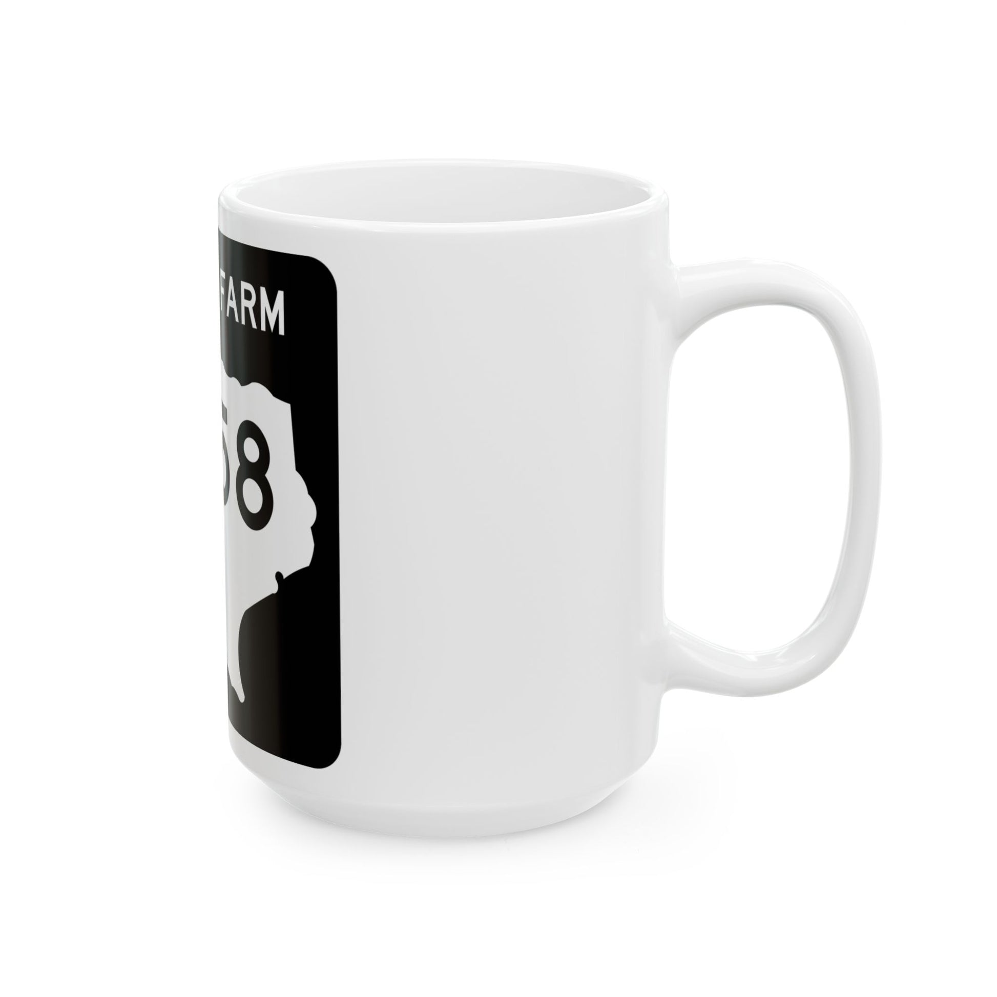 Texas FM 558 (Texas) (Road Sign) White Coffee Mug-Go Mug Yourself