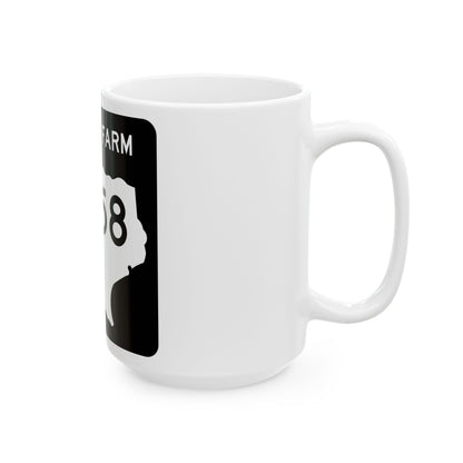 Texas FM 558 (Texas) (Road Sign) White Coffee Mug-Go Mug Yourself
