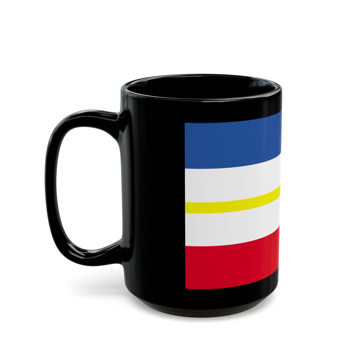 Flag of Mecklenburg Vorpommern Germany - Black Coffee Mug-Go Mug Yourself