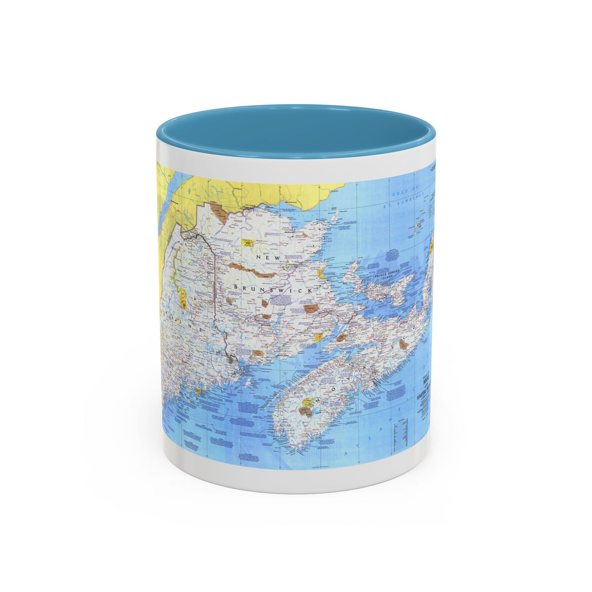 Canada - Maine, with the Maritime Provinces 1 (1975) (Map) Accent Coffee Mug