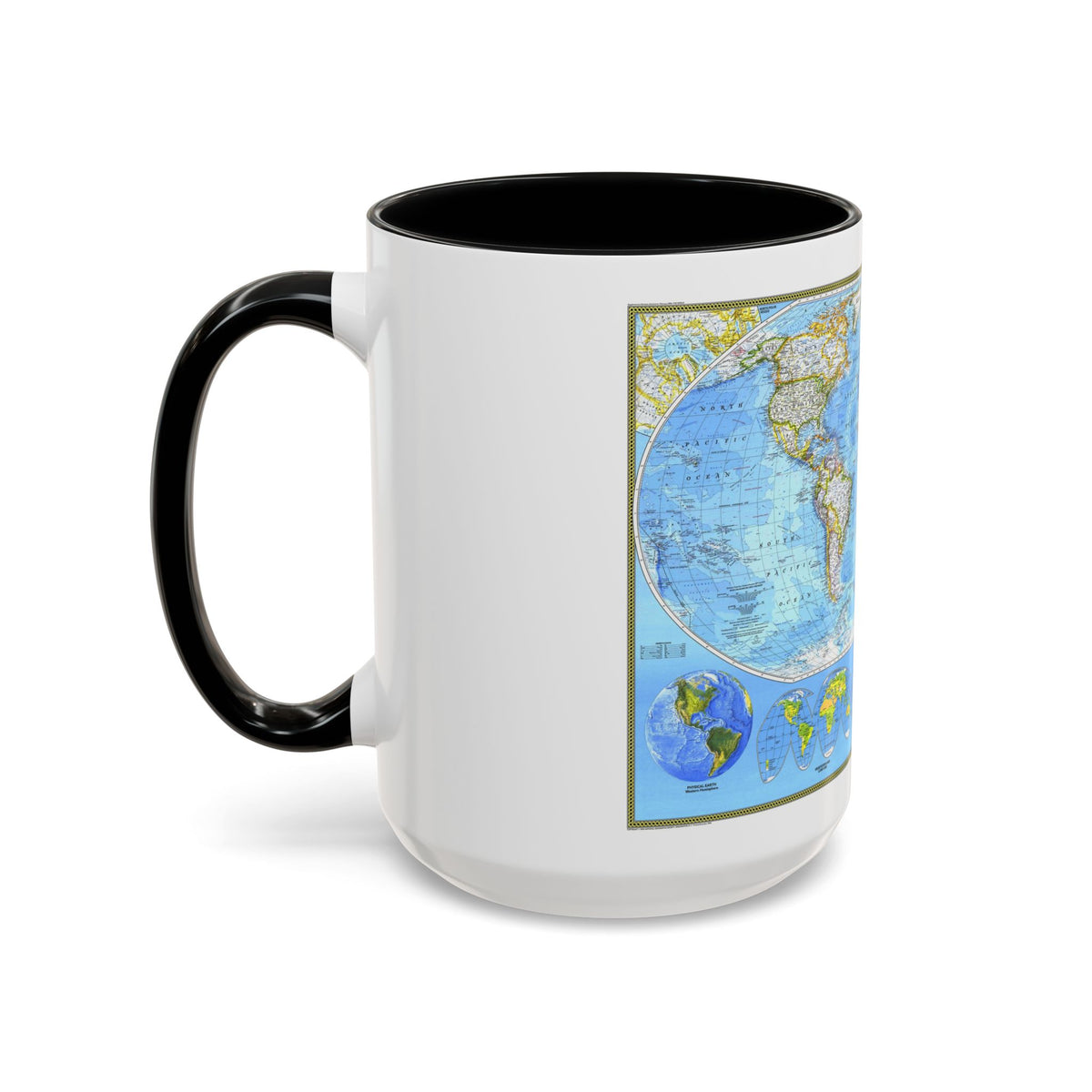 World Map - Political (1994) (Map) Accent Coffee Mug
