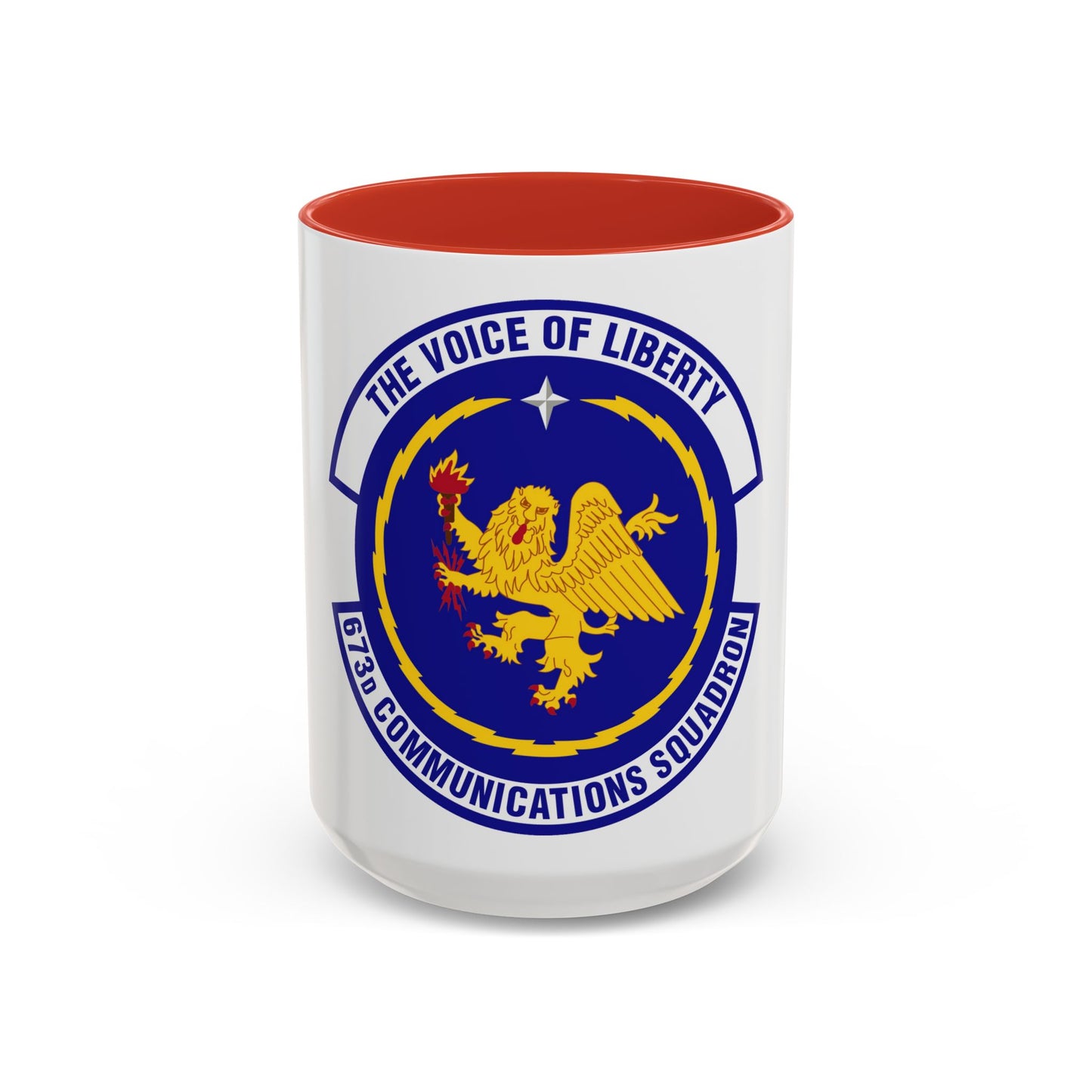 673d Communications Squadron (U.S. Air Force) Accent Coffee Mug