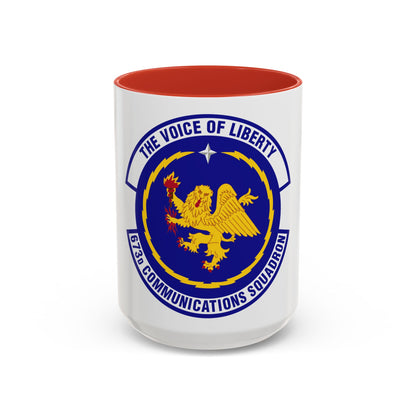 673d Communications Squadron (U.S. Air Force) Accent Coffee Mug