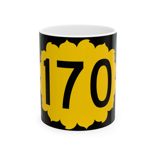 K-170 (Kansas) (Road Sign) White Coffee Mug