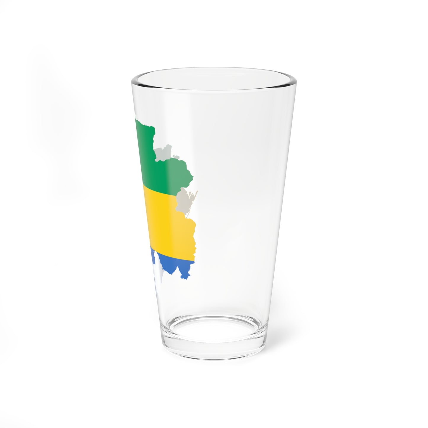 Flag map of Gabon (Gabon) Pint Glass 16oz