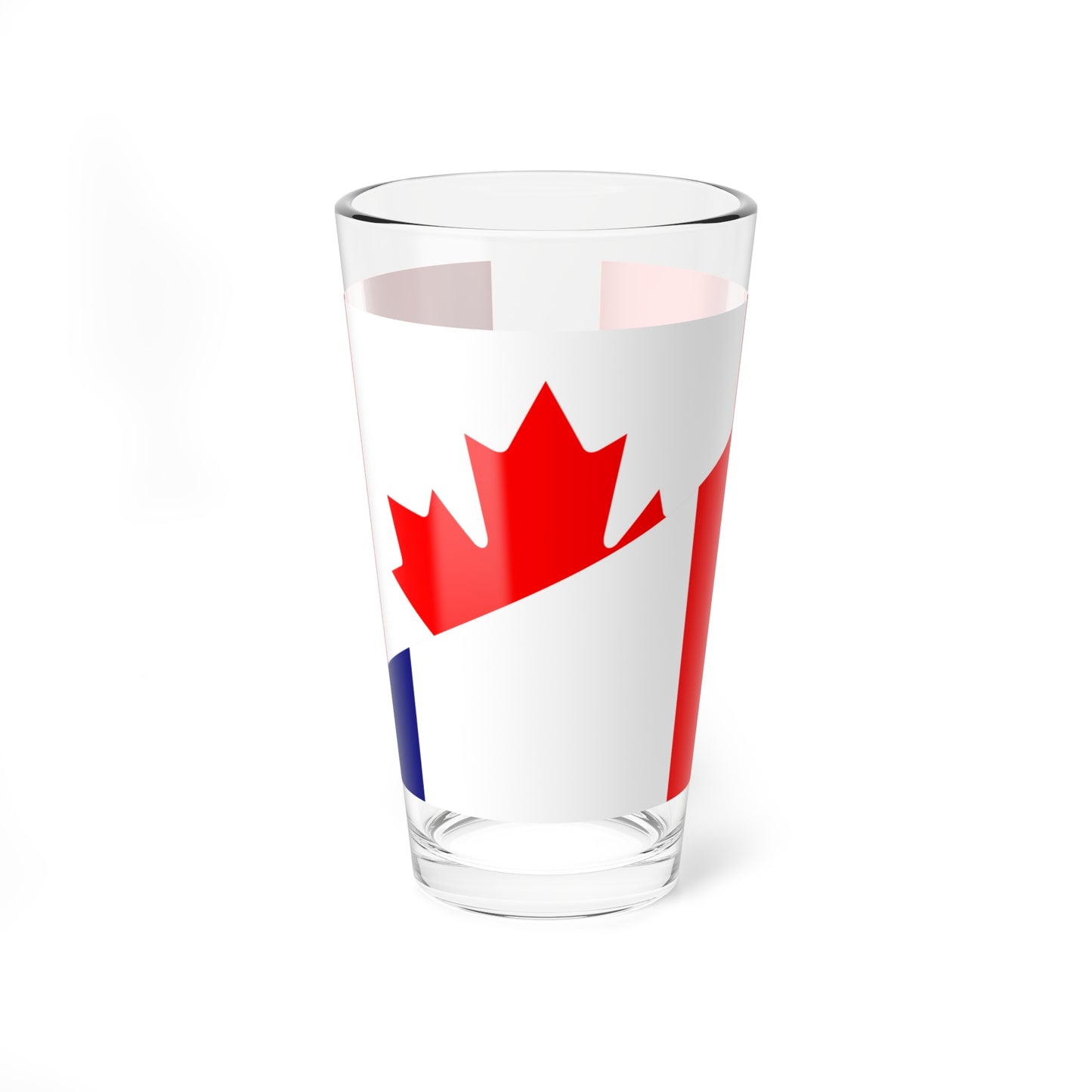 Flag of Canada and France (Canada) Pint Glass 16oz