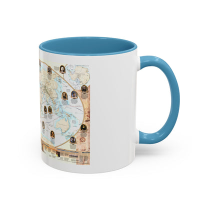 World Map - Explorers (1998) (Map) Accent Coffee Mug