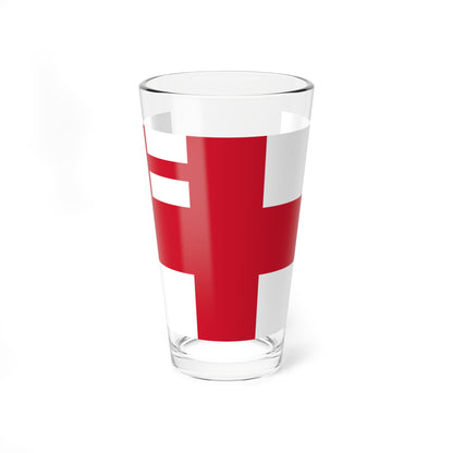 White Squadron Ensign 1702-1707 (United Kingdom) Pint Glass 16oz