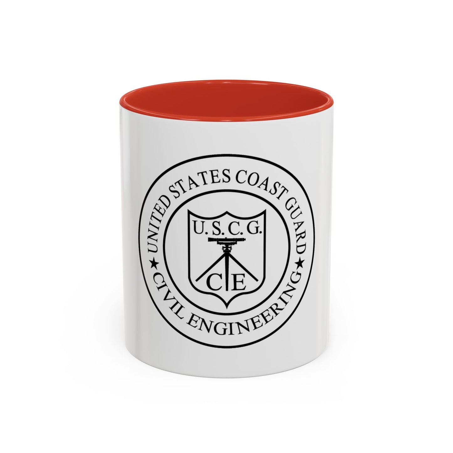 USCG Civil Engineering (U.S. Coast Guard) Accent Coffee Mug
