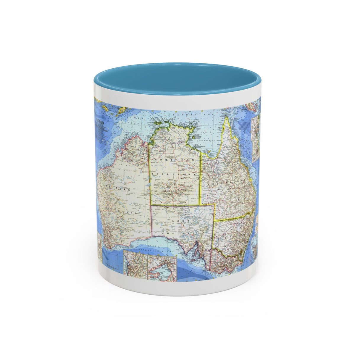 Australia (1963) (Map) Accent Coffee Mug