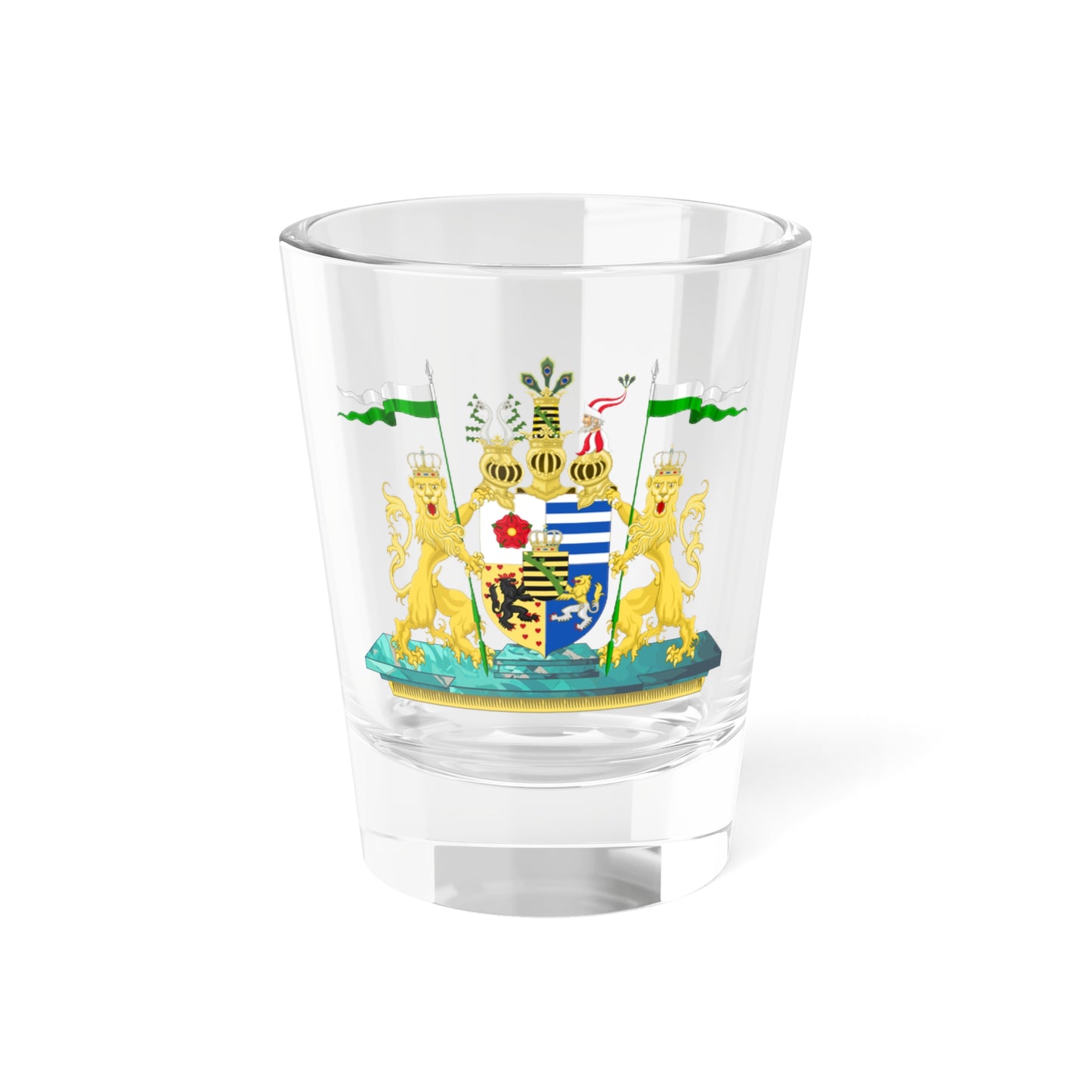 Middle Arms of the Duchy of Saxe-Altenburg (Germany) (Coat of Arms) Shot Glass 1.5oz
