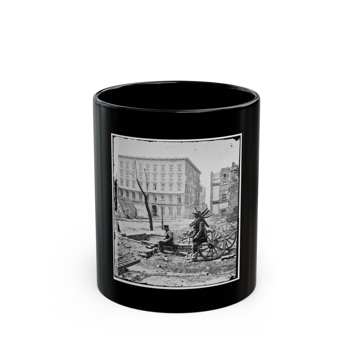 Charleston, S.C. The Mills House, With Adjacent Ruins (U.S. Civil War) Black Coffee Mug