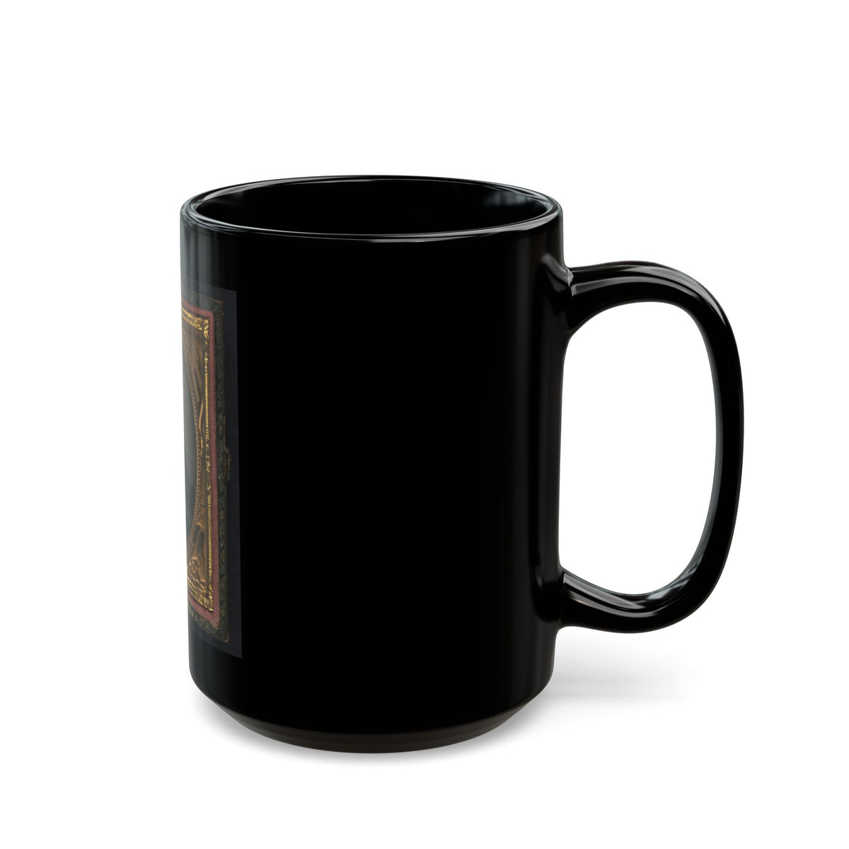 Unidentified Soldier In Union Uniform Holding Crutch And Cap (U.S. Civil War) Black Coffee Mug