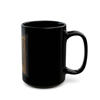 Unidentified Soldier In Union Uniform Holding Crutch And Cap (U.S. Civil War) Black Coffee Mug
