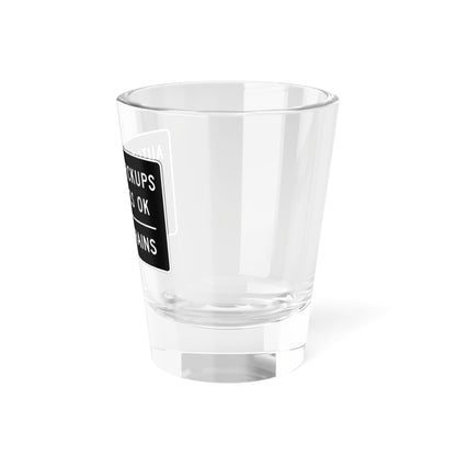 MUTCD-CA R79 (California) (Road Sign) Shot Glass 1.5oz