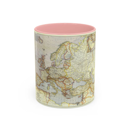 Europe and the Near East (1940) (Map) Accent Coffee Mug