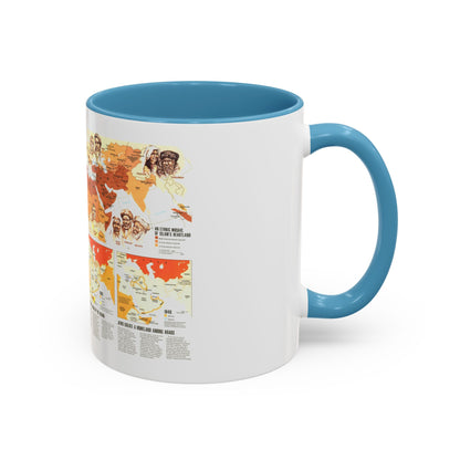 Middle East - Two Centuries of Conflict (1980) (Map) Accent Coffee Mug