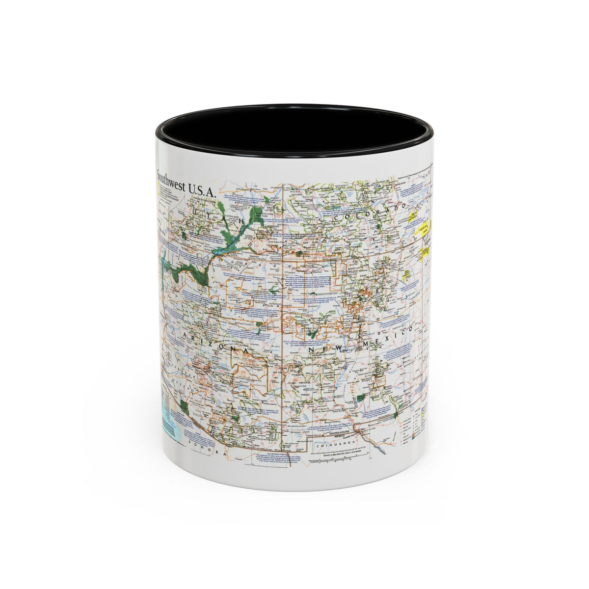 USA - Southwest (1992) (Map) Accent Coffee Mug