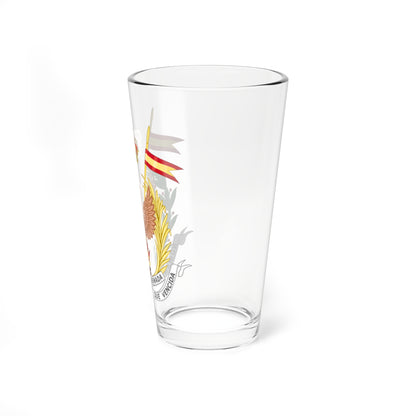 Emblem of the Former Cavalry Regiment Numancia (Spain) (Coat of Arms) Pint Glass 16oz
