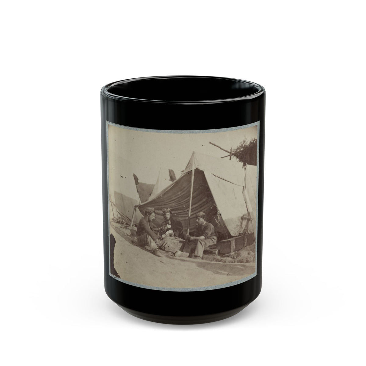 22d New York State Militia Near Harpers Ferry, Va., 1861 I.E.1862 008 (U.S. Civil War) Black Coffee Mug
