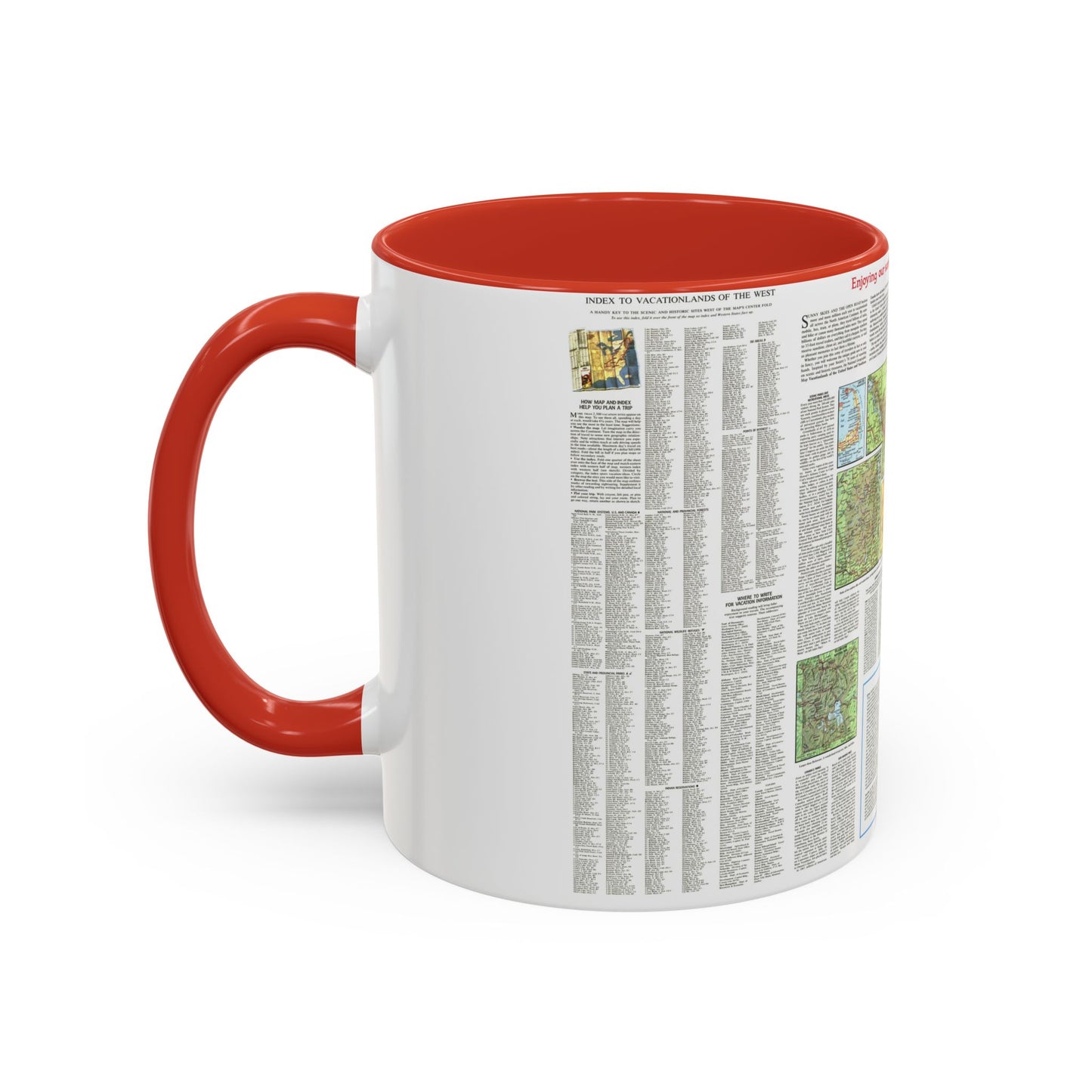 USA - Scenic Treasures and Historic Sites (1966) (Map) Accent Coffee Mug