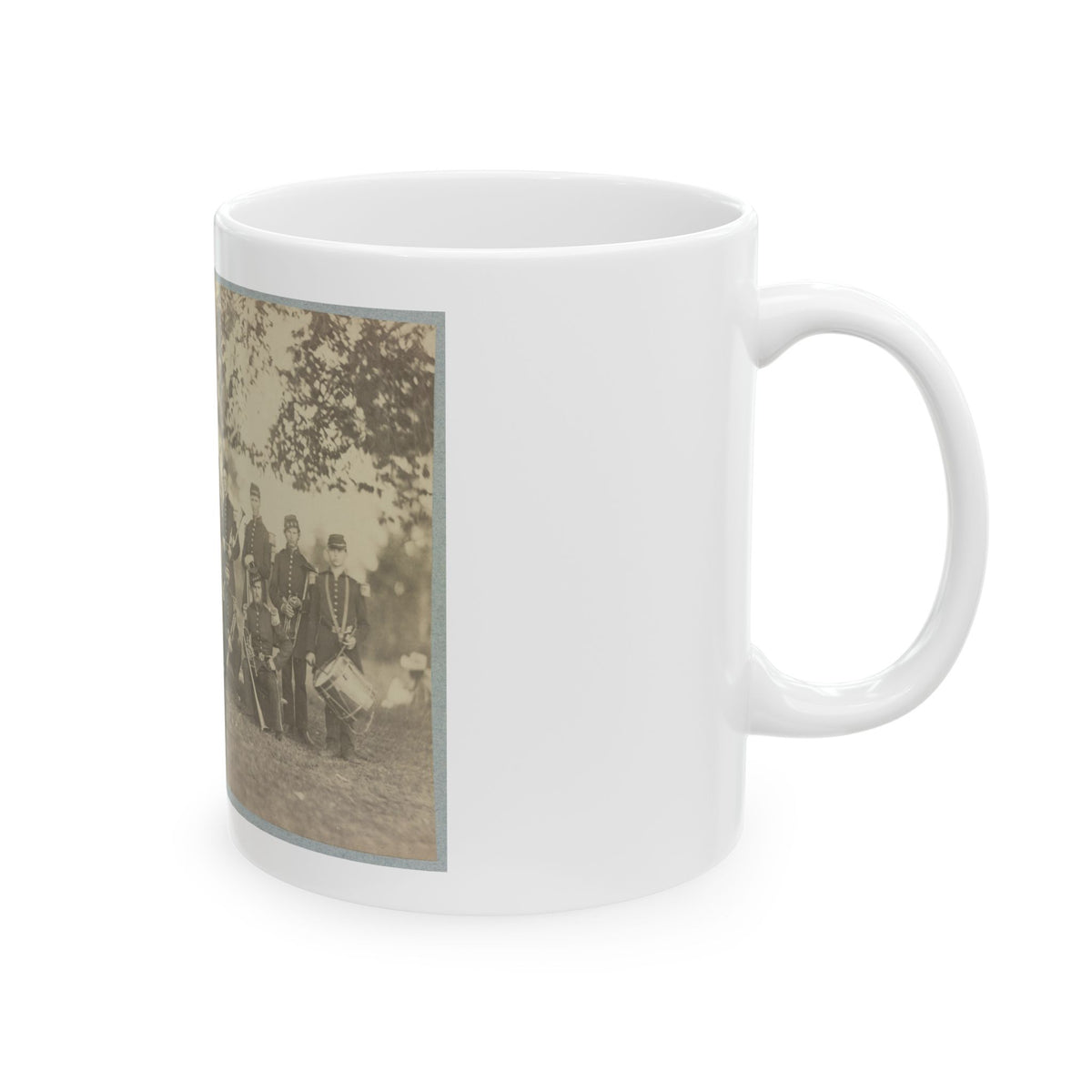 Elmira Cornet Band,  Thirty-Third Regiment, Of The New York State Volunteers, July 1861 (U.S. Civil War) White Coffee Mug
