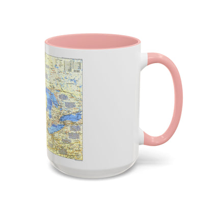 Canada - The Great Lakes 1 (1987) (Map) Accent Coffee Mug